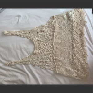 Lace tank top loose fit